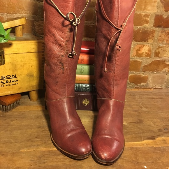 Vintage Oxblood Leather Frye Riding Boots 7 1/2 - Picture 8 of 9